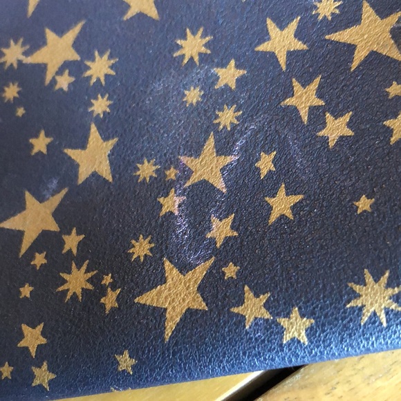 FREE WITH $25 PURCHASE-Celestial Themed Zip Top Cosmetic Bag-8x6-Navy/Gold - Picture 7 of 9
